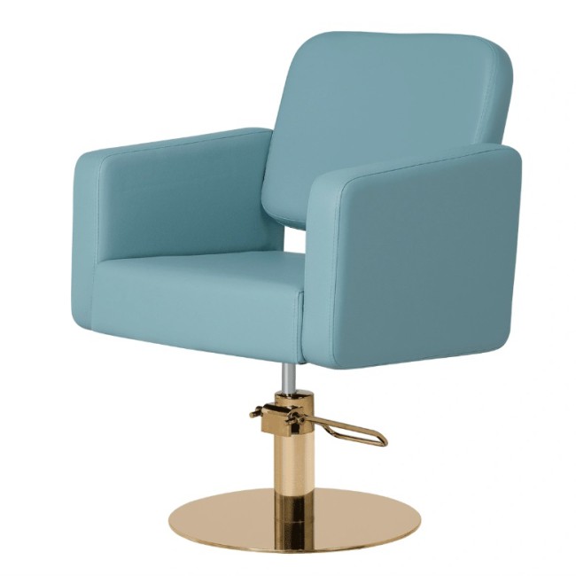 Парикмахерское кресло Одри, основание круг золото